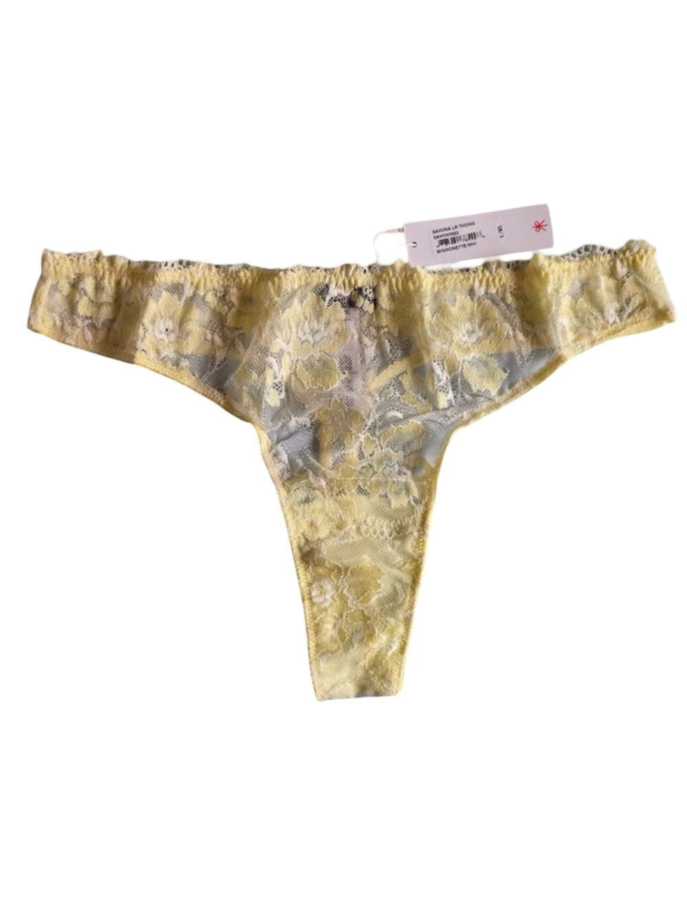 Cosabella Savona Low Rise Thong in Mignonette/White Size L/XL NWT